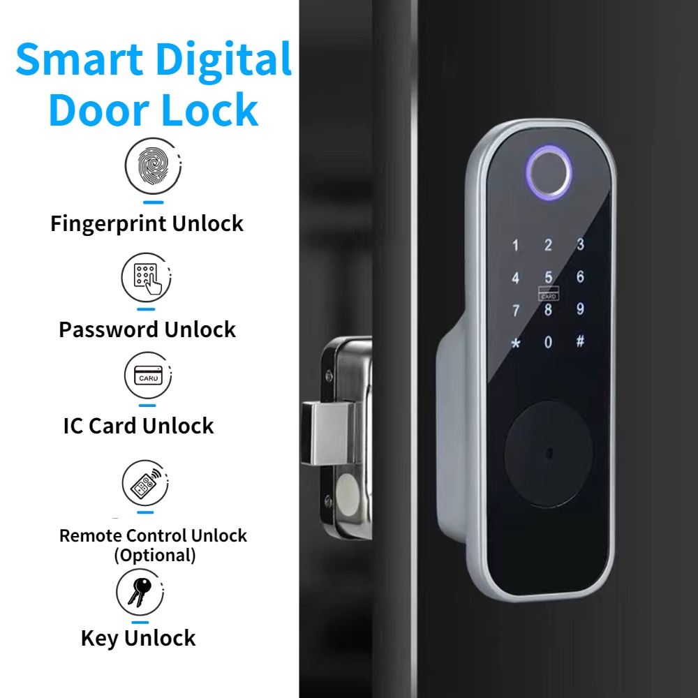 Details about   Smart Fingerprint Door Lock Intelligent Security Door Remote Unlock Via app 