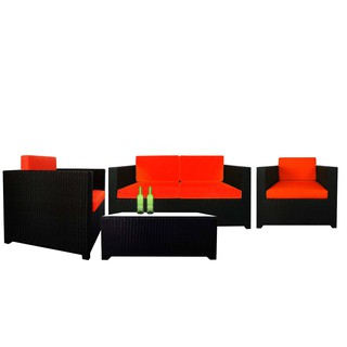 Fiesta Sofa Set II, Orange Cushions   Arena Living  Balcony  Outdoor  Garden  Furniture  Fast Delivery Singapore #0