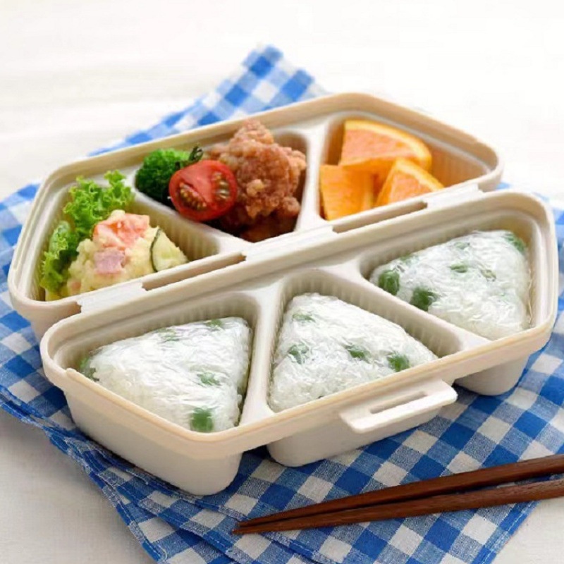 DIY 6in1 Triangle Sushi Mold Rice Ball Lunch Box Foodgrade Onigiri