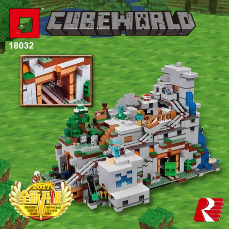 Minecraft Mountain Cave Building Blocks Toys Compatible Lego Shopee Singapore