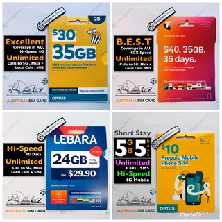 Australia Mobile Prepaid Sim Card Data 4g Telstra Optus Au Syd Melb Pocket Wifi Travel Dataroam Simcard Perth Gold Coast Shopee Singapore