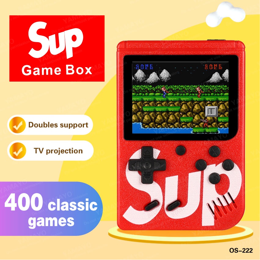 SUP Game Boy 400 in 1 Retro Classic Handheld Game Box Portable