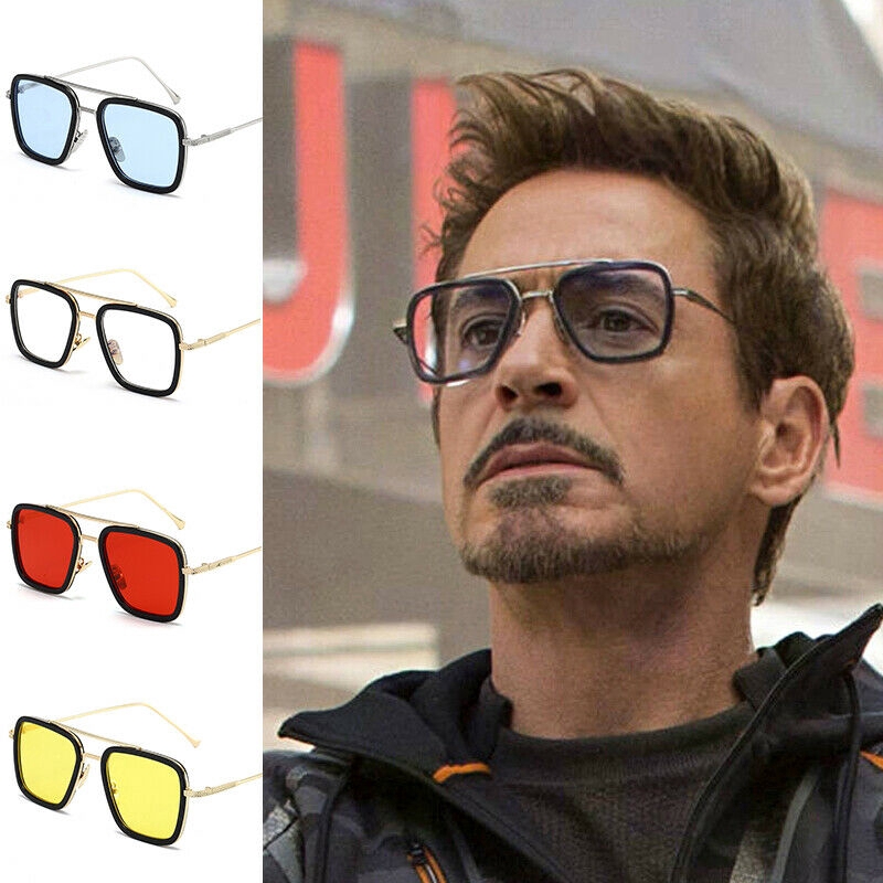 Avengers Iron Man Glasses Endgame Tony Stark Square Sunglasses