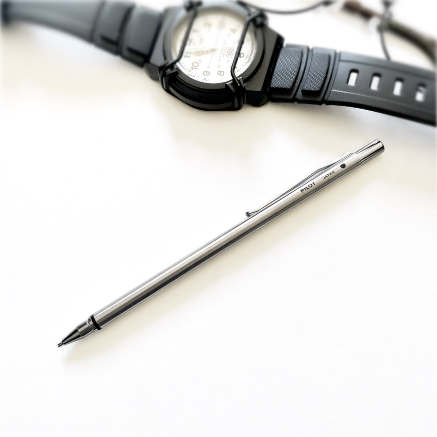 Pilot Birdie Twin H-575 Penna Multifunzione, Argento, Corpo Acciaio Inox, Penna A Sfera E Matita 0.5mm In Uno, Per Organizer Tascabile - 6