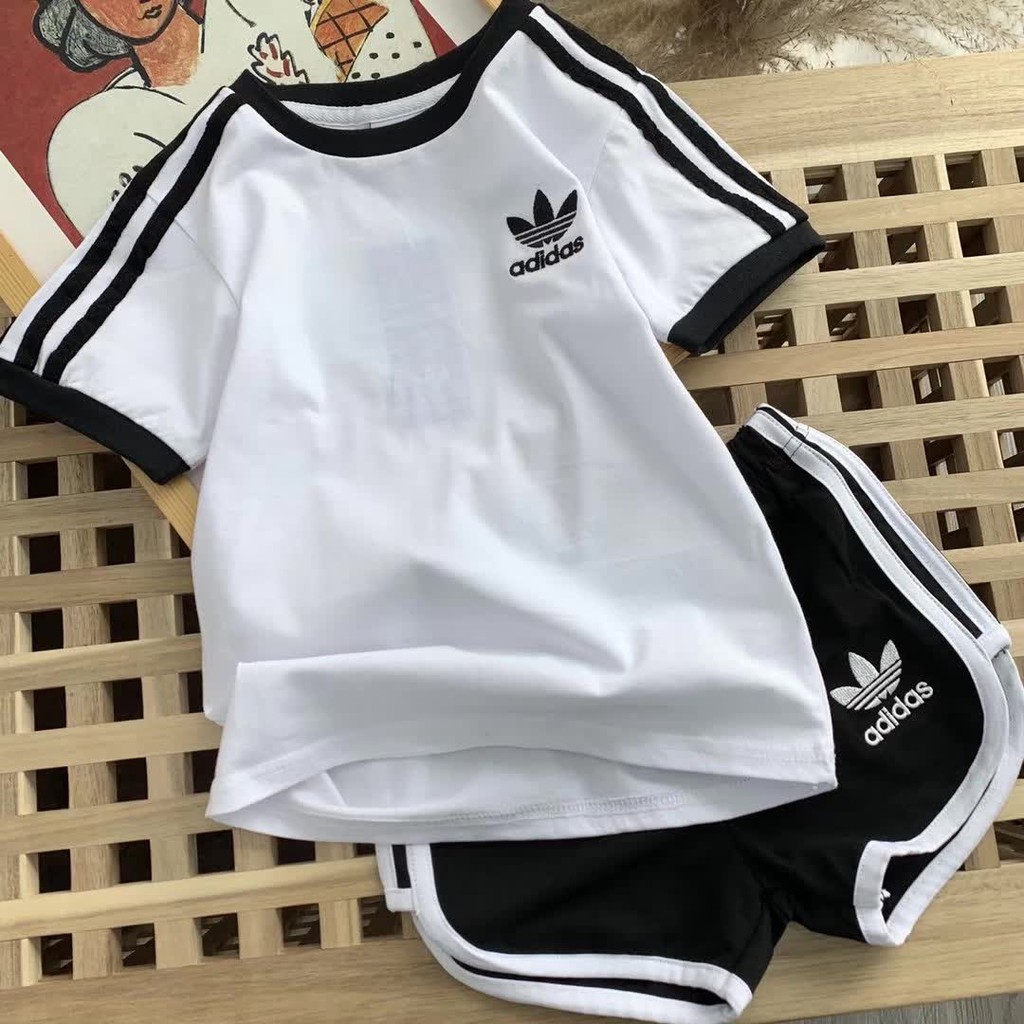 boys adidas shorts and t shirt set