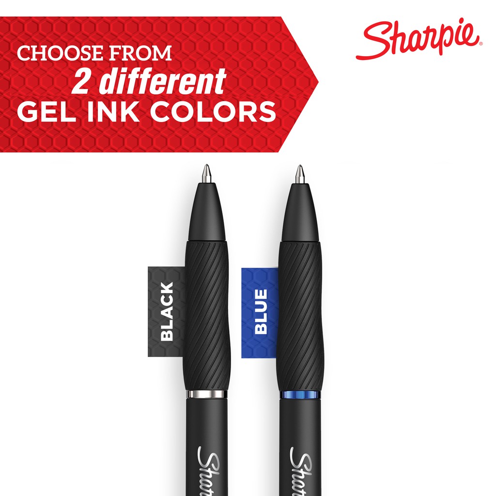 Sharpie 0.5 S Gel Pen Bundle of 2s in Black and Blue - Bubble Store