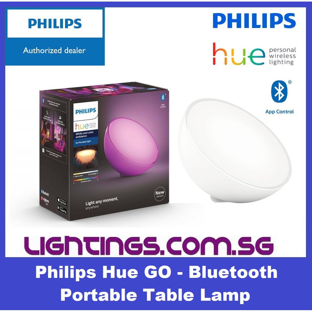 Philips Hue Go Bluetooth Est, Philips Hue Go White Colour Ambiance Portable Bluetooth Table Lamp