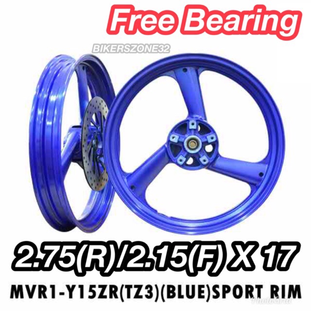 Y15zr Y15 Tzm 3l 3legs 3 Batang Blue Sport Rim 2 75 2 15 X 17 Shopee Singapore