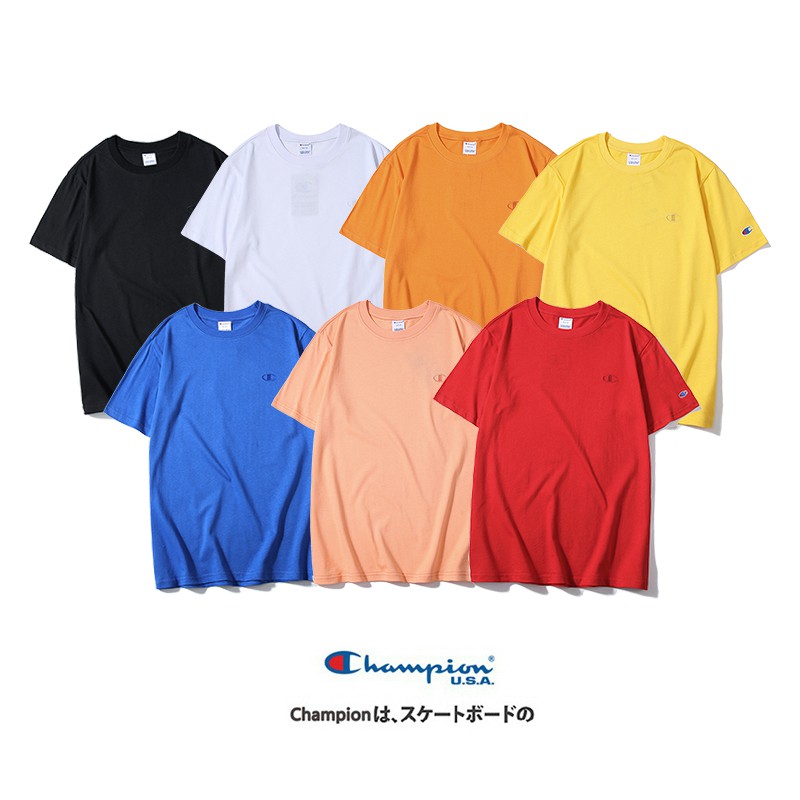 champion small logo tee