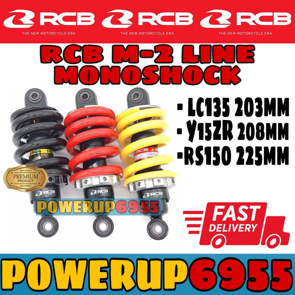 Lc135 Lc 135 Y15zr Y15 Rs150 Rs Rcb Mono M2 Monoshock Absorber Racing Boy Shopee Singapore