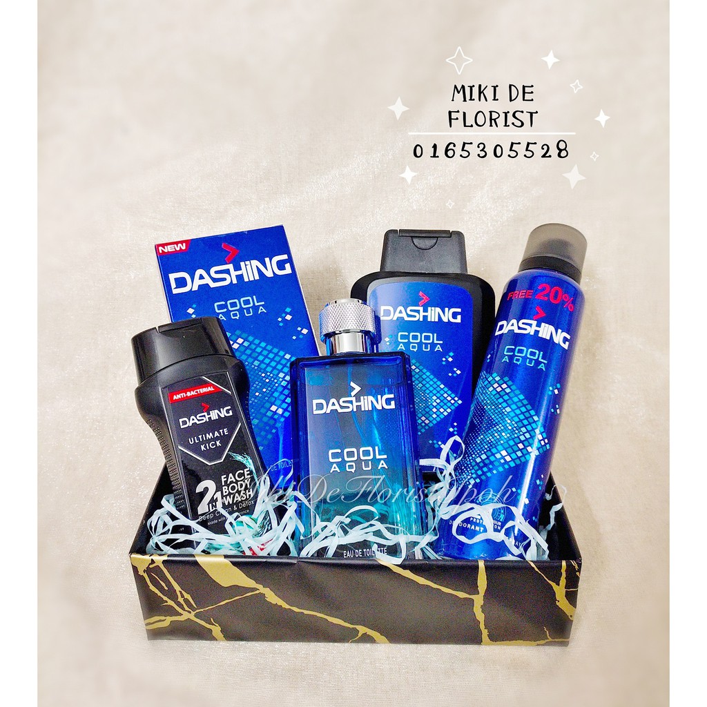 Shop Malaysia Miki De Florist Add Ons Perfume Set For Him Dashing Cool Aqua Perfume Edt 100ml Flowers With Perfume Shopee Singapore