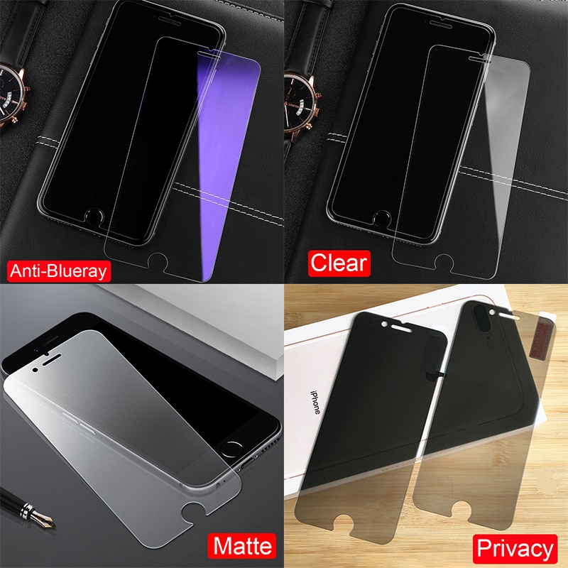 Matte Privacy Anti-Bluelight Clear Screen Protector For iPhone 4 5 iPhone7Plus 8Plus 11ProMax XSMAX XS XR X 8 7 6 6s 8 7 6s Tempered Glass
