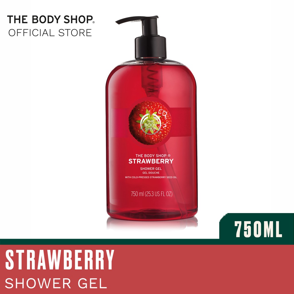The Body Shop Strawberry Shower Gel (750ML) Shopee Singapore