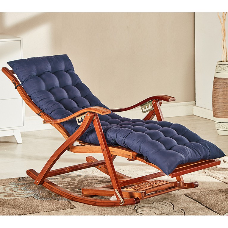 Rocking Chair Adult Folding Lunch Break Easy Chair Living Room Napping Bed Home Balcony Leisure Old Bamboo Chair Shopee Singapore