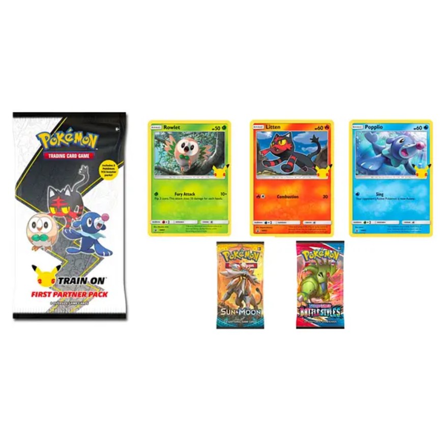 Pokemon 25th Anniversary Jumbo EN Promo Alola Rowlet Litten Popplio Sealed Cards 