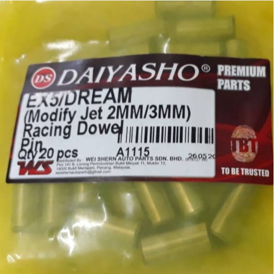 Block Center Bush Pin Racing Ex5 Dream W100 18mm Long Panjang Jack Rod 1 Pcs Shopee Singapore