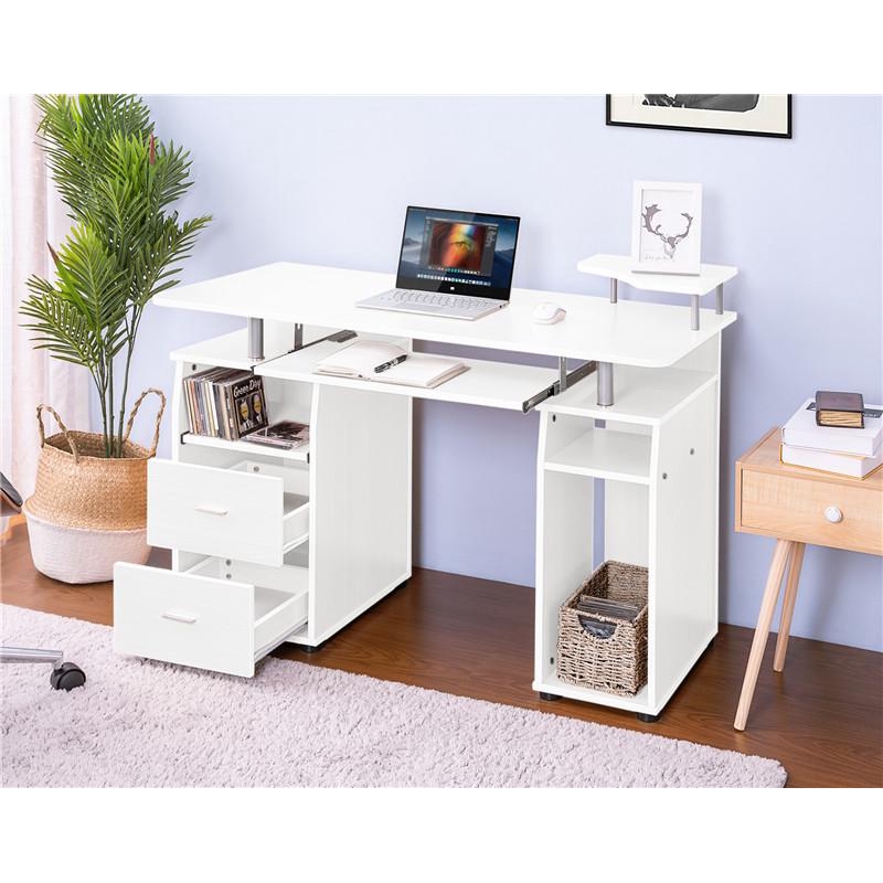 computer desk with keyboard tray