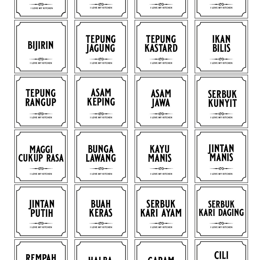Shop Malaysia Hot Kitchen Sticker 6x6 Cm Sd 01 Shopee Singapore