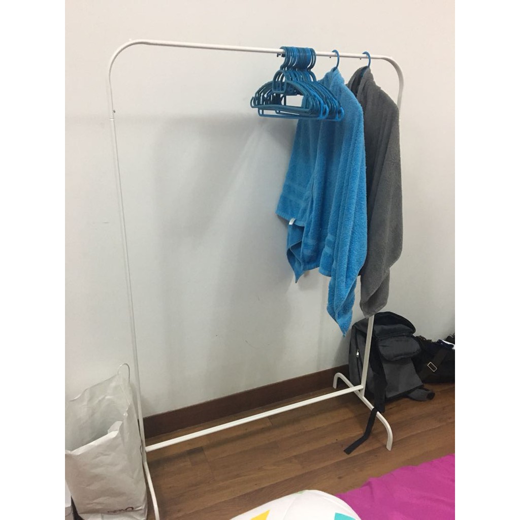 Ikea Mulig Clothes Rack White Rak Gantung Kain Baju Shopee Singapore