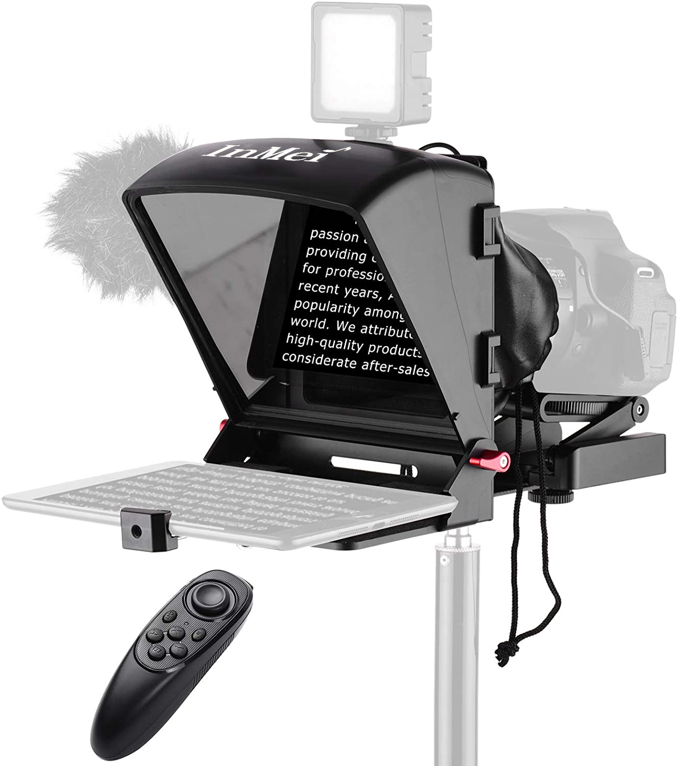 X1 Universal Portable Teleprompter Prompter for Smartphone/Tablet/DSLR