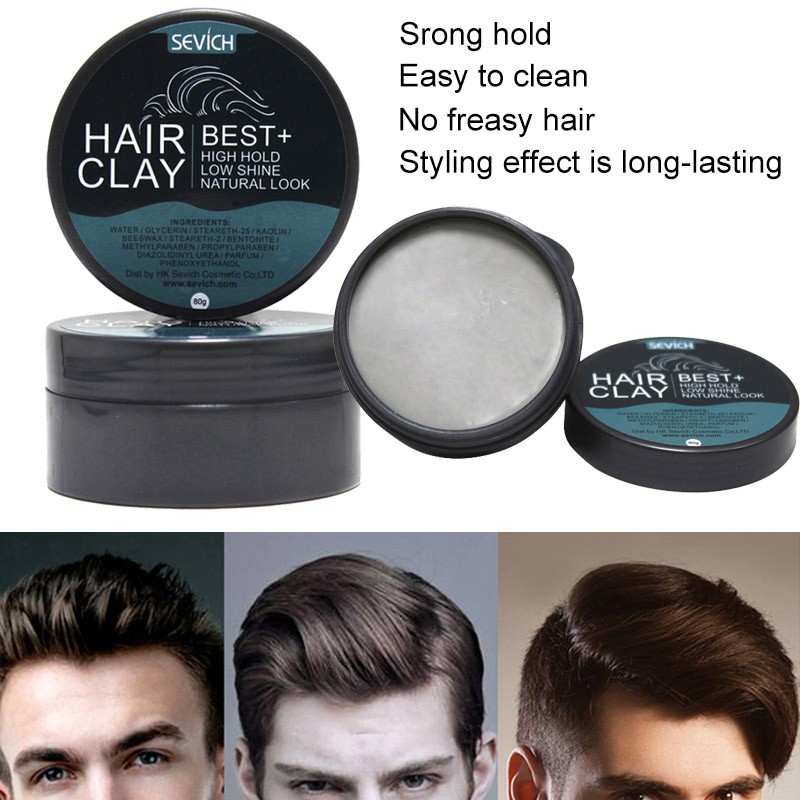 80g Hair Styling Clay Gel for Men Strong Hold Hairstyles