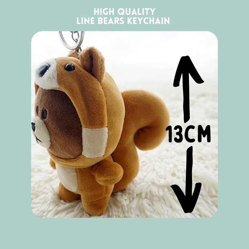 Image of [SG Local Ready Stock] High Quality Line Friend Brown Bear Friends Keychain / Cute Key Chain | Dearestyle #2
