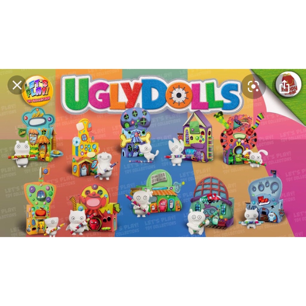 10 my toys. Агли Доллс макдональдс. Uglydolls макдональдс. Игрушки Uglydolls Макдоналдс. Хэппи мил макдональдс Uglydolls.