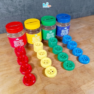 Button Sort/Pompom Sort/Color Sort/Educational Montessori Toys To Know The Color Of The Busy Jar #7