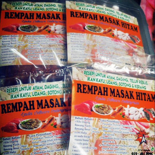 Original Resepi Org Kampung Black Cooking Spices Homemade Shopee Singapore