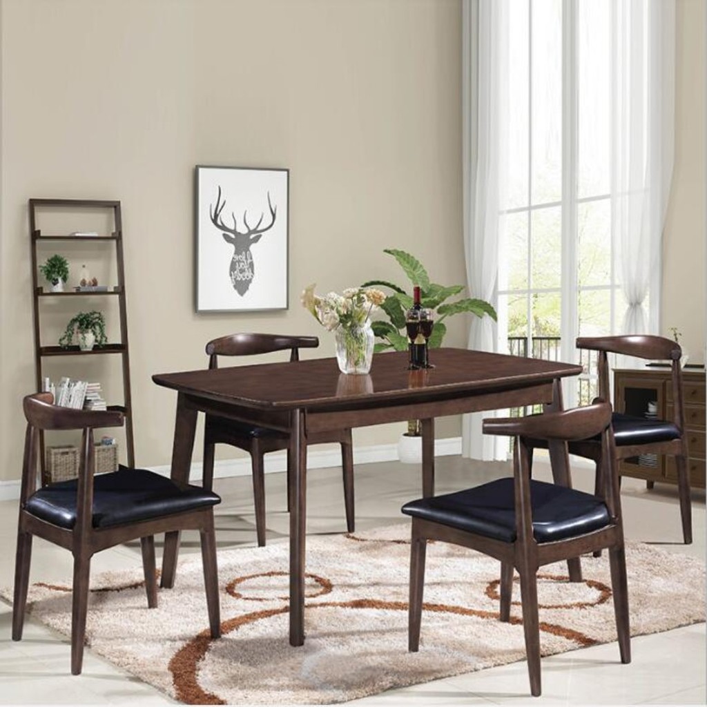 Tsdt010 Csc009 Solid Wood Dining Table Solid Wood Chair Shopee Singapore