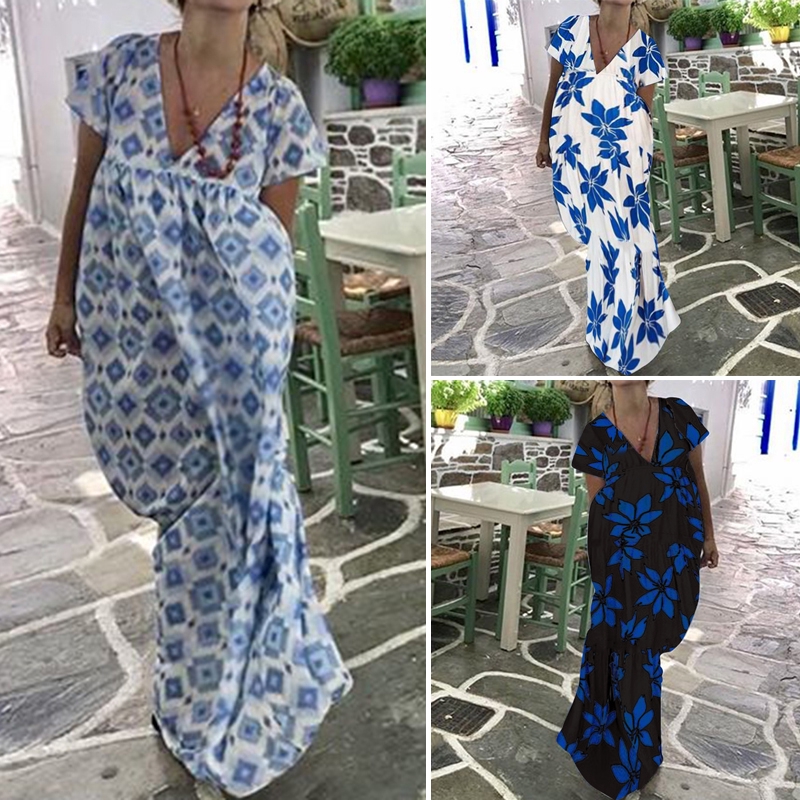 summer short sleeve maxi dresses