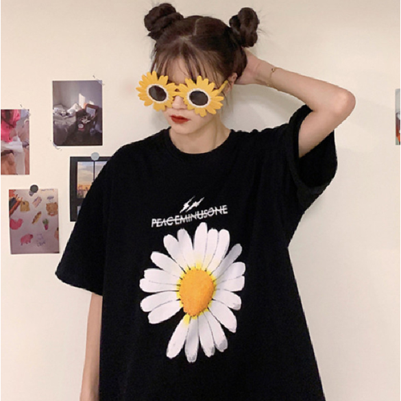 Kwon Chi Lung Co Named X Fujiwara Lightning Fragment Daisy Same Small Chrysanthemum Printed Short Sleeve Shopee Singapore