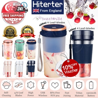 🇸🇬 Hiterter Portable Juicer/100% Original/British Registered Trademark/Kitchen Blender/Convenient Xmas Gift