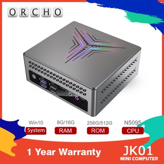 ORCHO JK01 Windows 10 Mini PC Intel N5095 8GB 16GB DDR4 256GB 512GB SSD Dual Screen LAN VGA BT4.2 Mini Computador Gamer