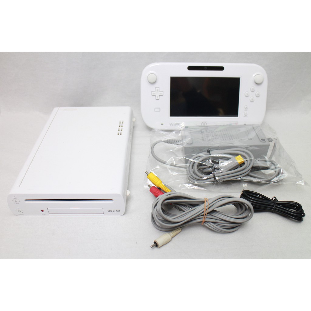 Used Wii U Console With Gamepad Cables Working White Japan Ntsc J Shopee Singapore