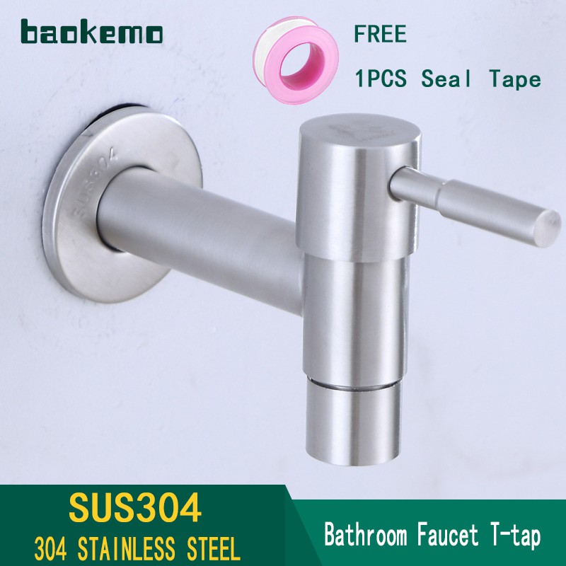 Thickened Explosion Proof Brushed Washing Machine Faucet 304 Stainless
