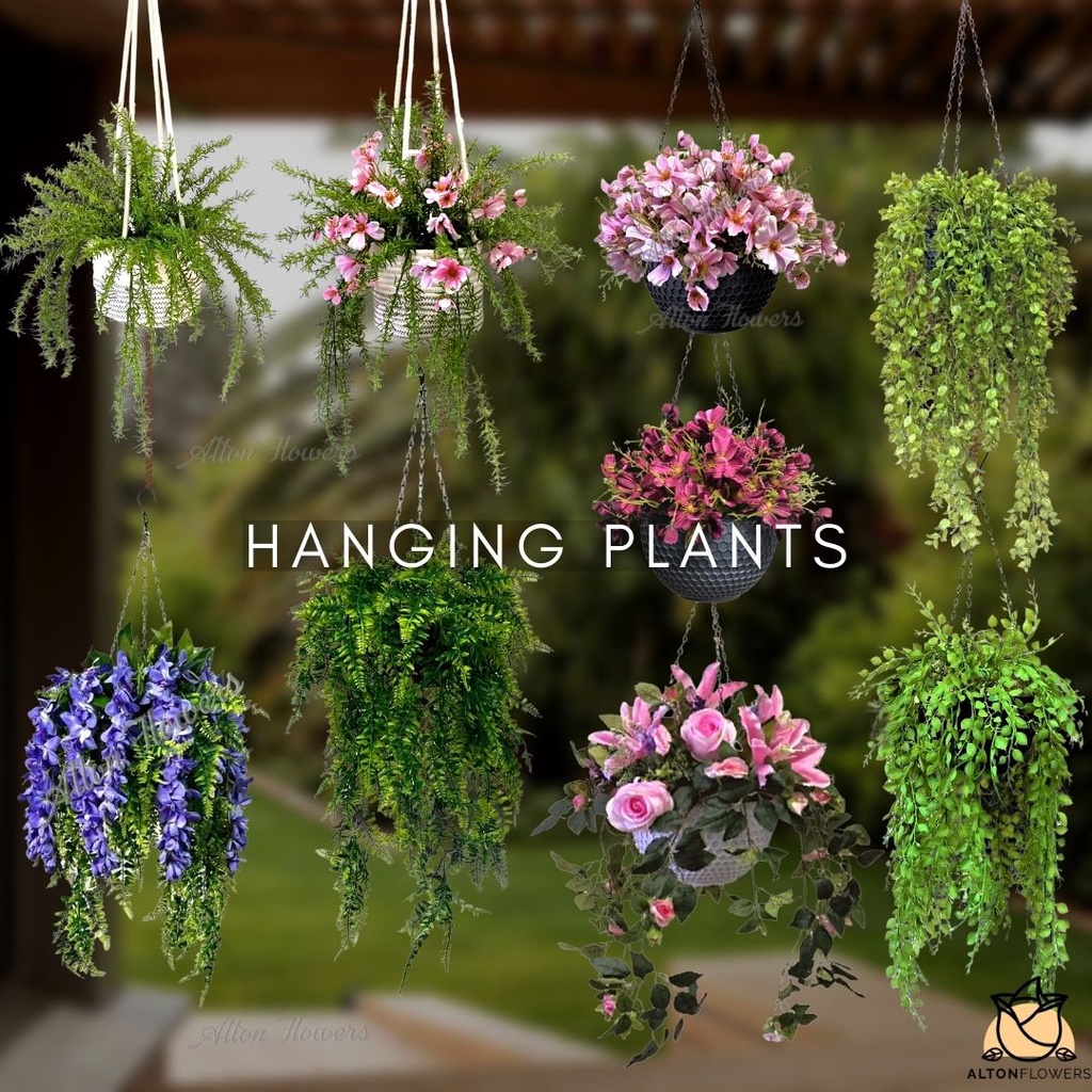 2pcs 80cm Fake Plants Artificial Hanging Ferns Ivy 2021激安通販