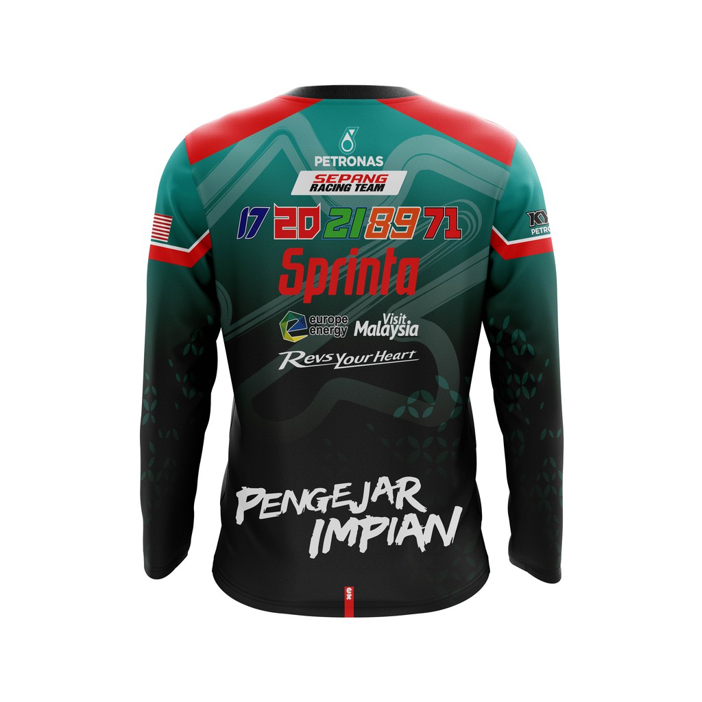 Shop Malaysia Petronas Kyt Yamaha Long Sleeve Sublimation Jersey Shopee Singapore