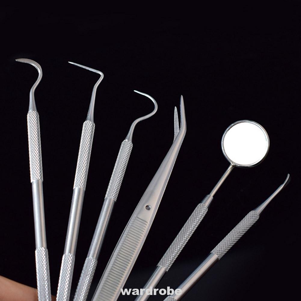6pcs Kit Stain Remover Dentist Tool Professional Oral Care Cleaning