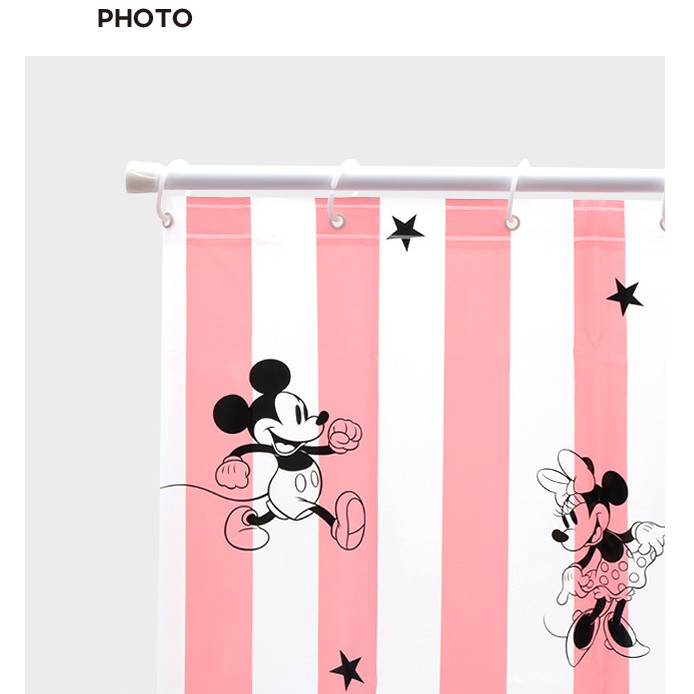 Daiso Korea X Mickey Minnie Mouse, Pink Minnie Mouse Shower Curtains