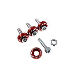 2Pcs Universal Aluminium Alloy 6mm License Plate Screw Bolt Screw Nut