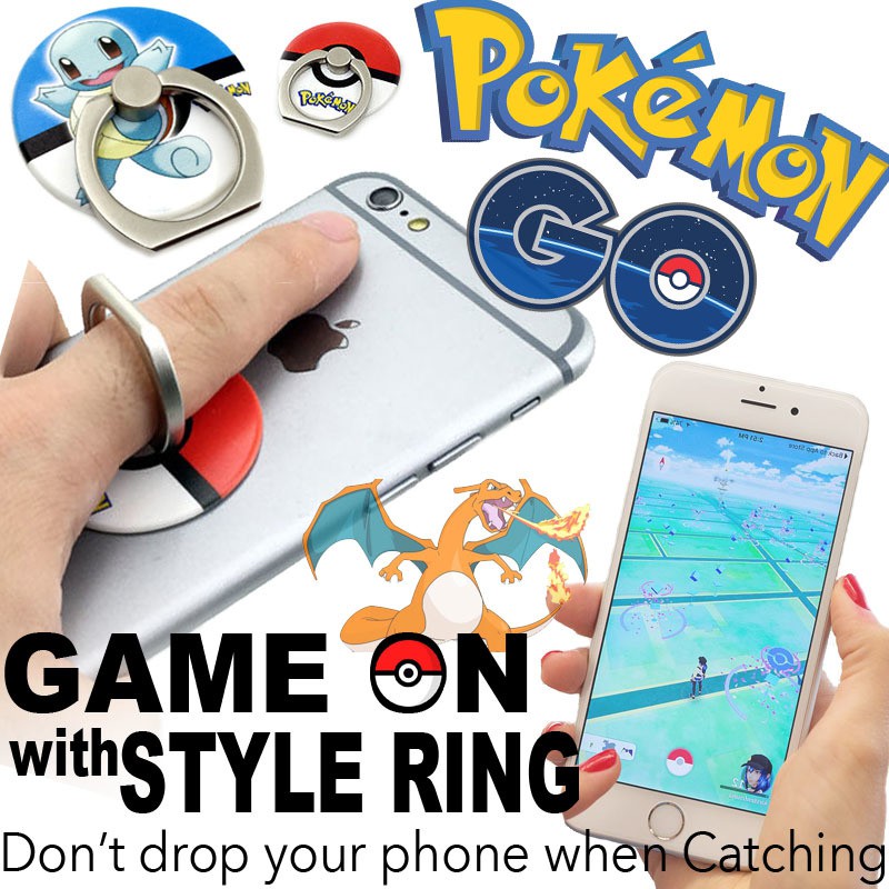 Pokemon Go Style Ring 9 Kawaii Iring Fit All Smart Phone Shopee Singapore