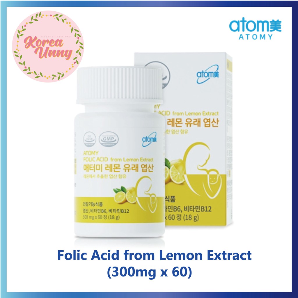 Atomy Folic Acid From Lemon Extract 300mg 60 Shopee Singapore