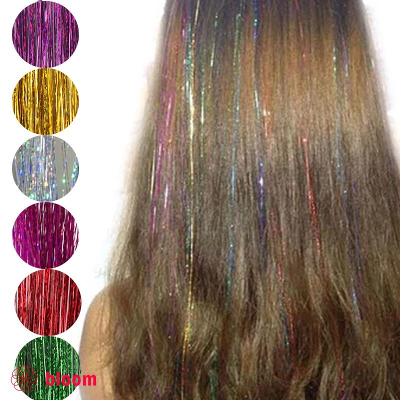 Hair Tinsel Sparkle Glitter Extensions Highlights False hair Strands Party  ♥ | Shopee Singapore