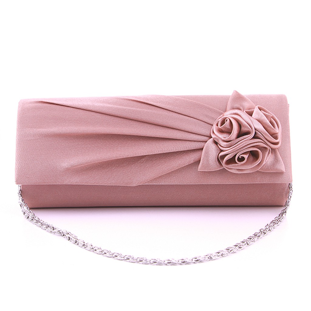 rose pink clutch bag