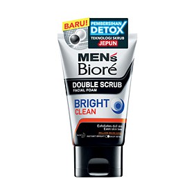 biore facial foam double scrub bright