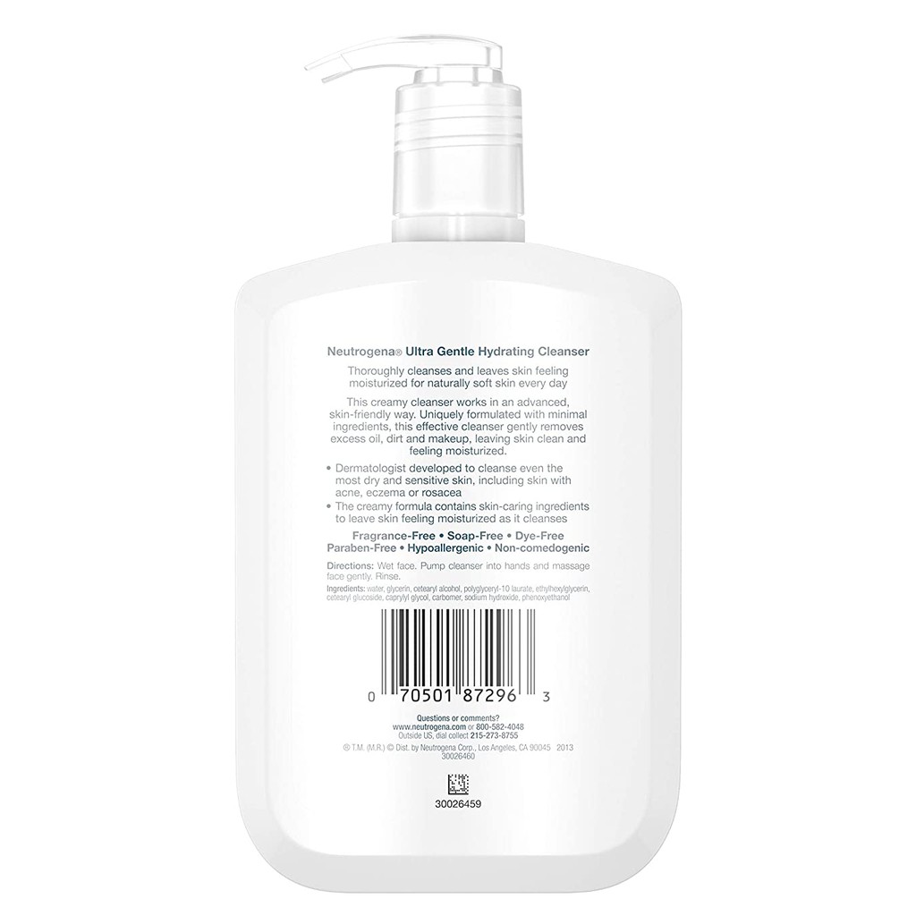 neutrogena gentle facial cleanser