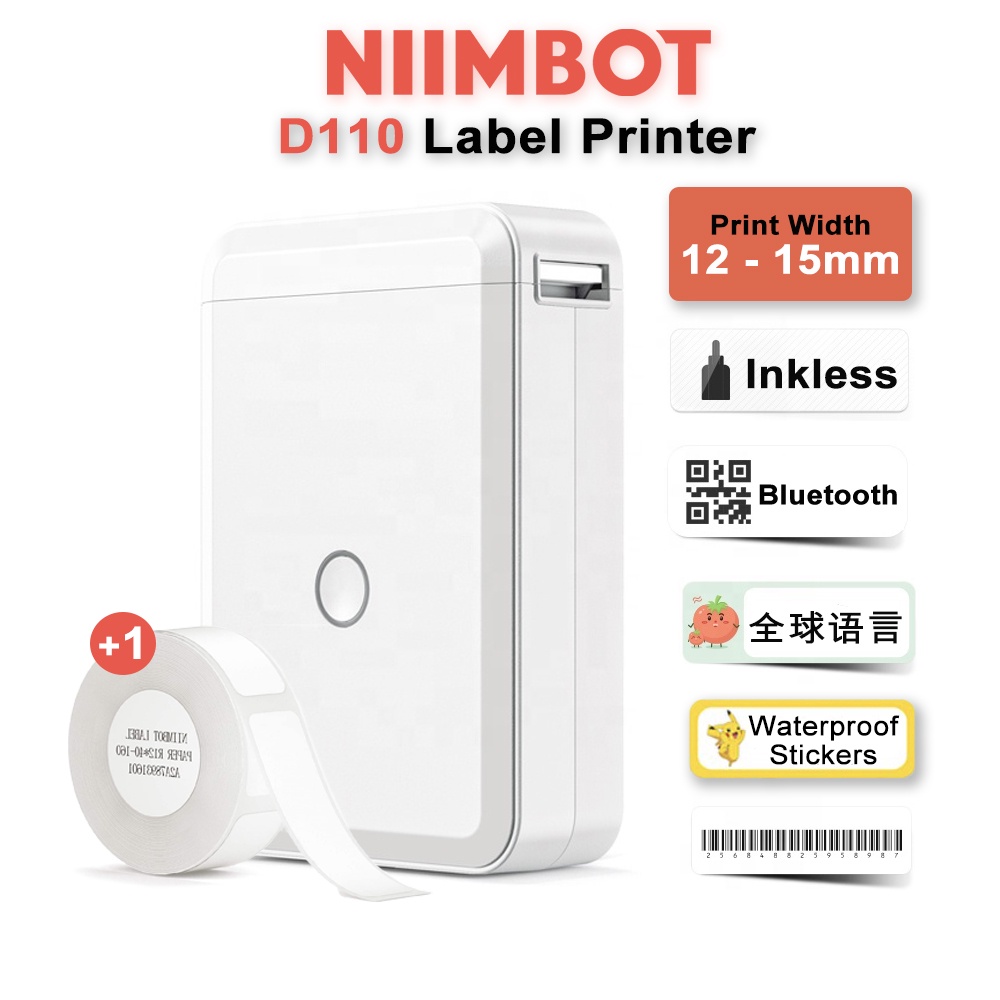 NIIMBOT Label Printer D Series D11, D110, D101, Portable Sticker Label ...