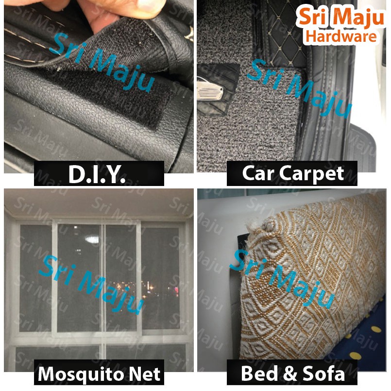 Shop Malaysia Maju 3m 9448a 25mm Black White Hoop Loop Velcro Fastener Mosquito Net Double Side Tape Pelekat Sofa Jaring Nyamuk Shopee Singapore