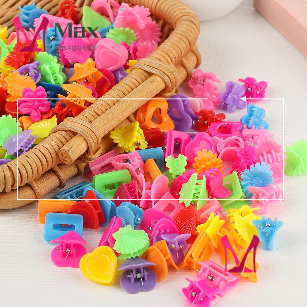 Max 100 Pcs New Duckbill Hairpins For Women Girls Children Accessories Mini Flower Hair Clips Mixed Bow Candy Color Headwear Cartoon Baby Kids Gift Hair Barrettes Shopee Singapore